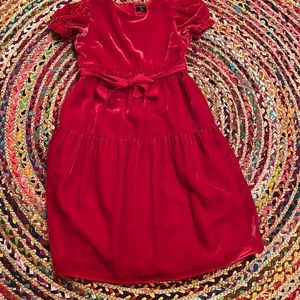 Girls jcrew velvet red dress size 12 - worn once